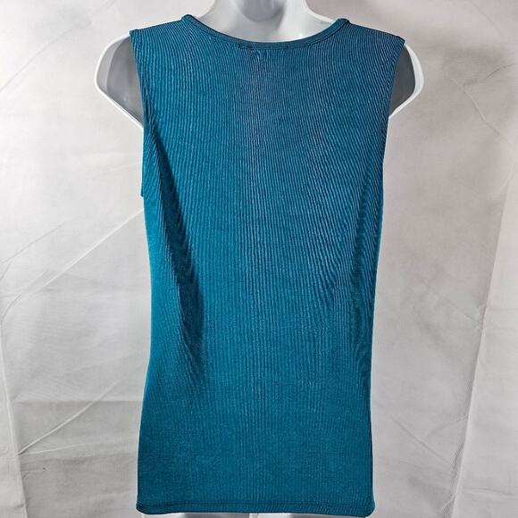 Dana Buchman Travel Anywhere Sleeveless Teal Dressy Top NWT Women's Small - Picture 4 of 8